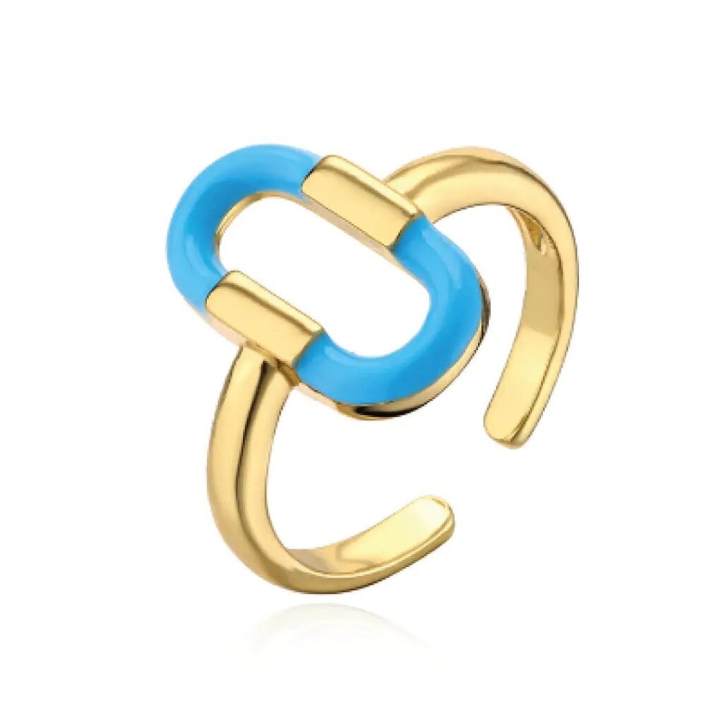 Joelle infinity ring in three enamel color finishes